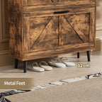 Shoe Storage Cabinet with 2 Flip Drawers
