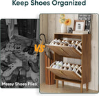 Shoe Cabinet Storage for Entryway with 2 Flip
