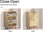 Shoe Storage Cabinet with 4 Flip Drawers 16-24