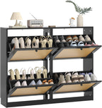 Shoe Storage Cabinet with 4 Flip Drawers 16-24