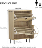 Shoe Storage Cabinet with 4 Flip Drawers 16-24