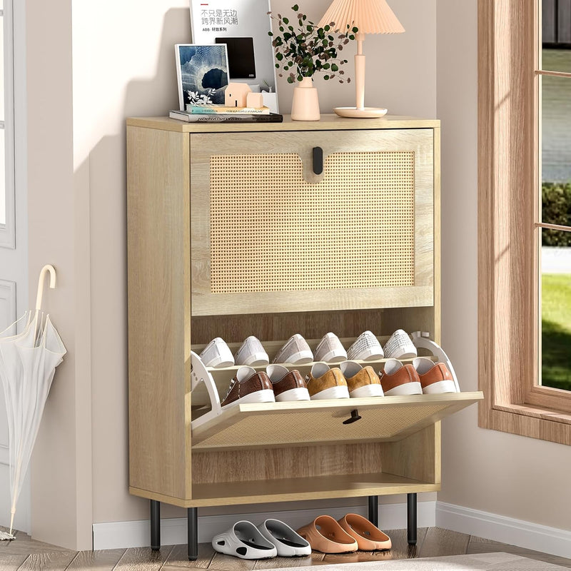 Shoe Storage Cabinet with 4 Flip Drawers 16-24