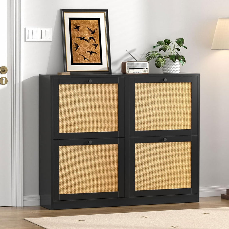 Shoe Storage Cabinet with 4 Flip Drawers 16-24