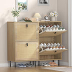 Shoe Storage Cabinet with 4 Flip Drawers 16-24