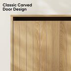 Shoe Storage Cabinet with Vertical Groove Doors 2