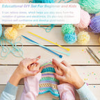 Short Knitting Needle Set 25CM 9.8in Kids Starter