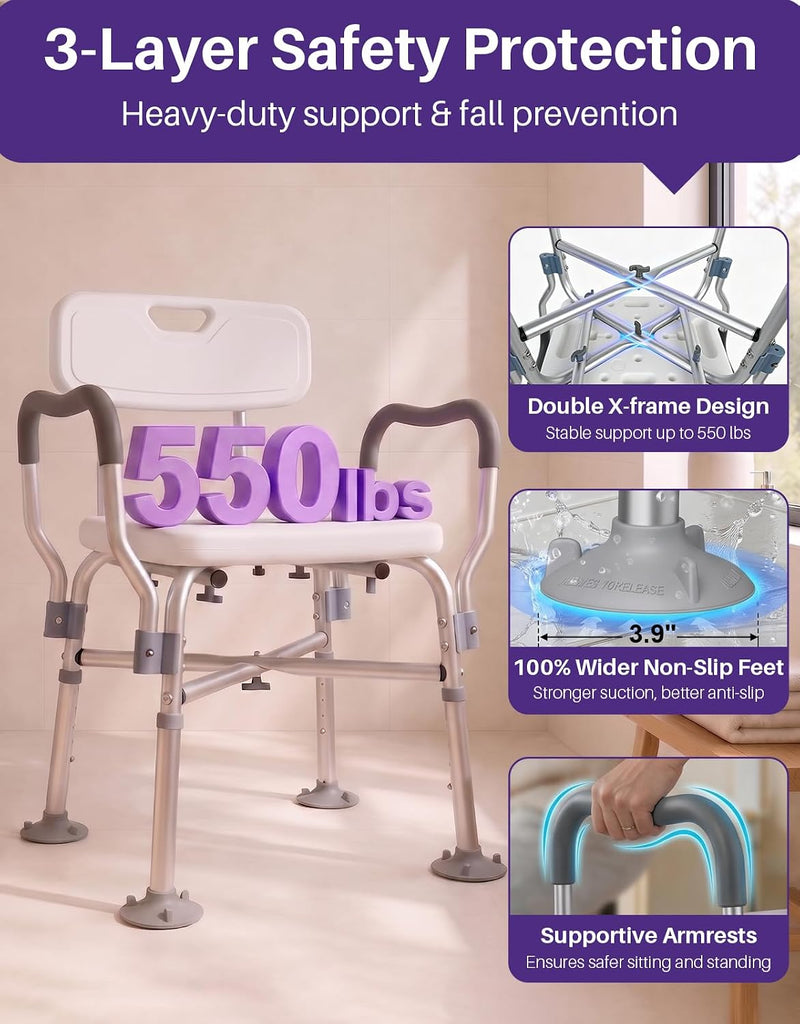 Shower Chair to Sit on in with Arm