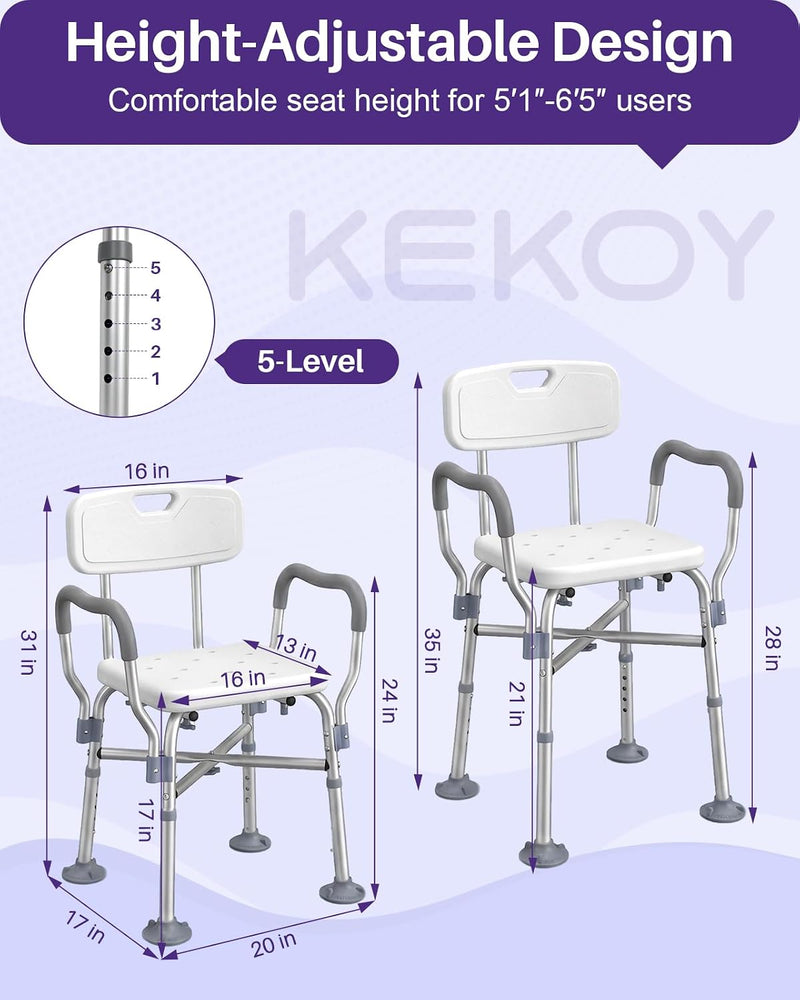 Shower Chair to Sit on in with Arm