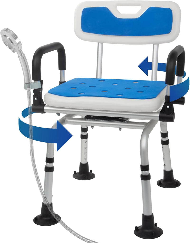 Shower Chair with Arms and Back Wide