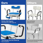Shower Chair with Arms and Back Wide