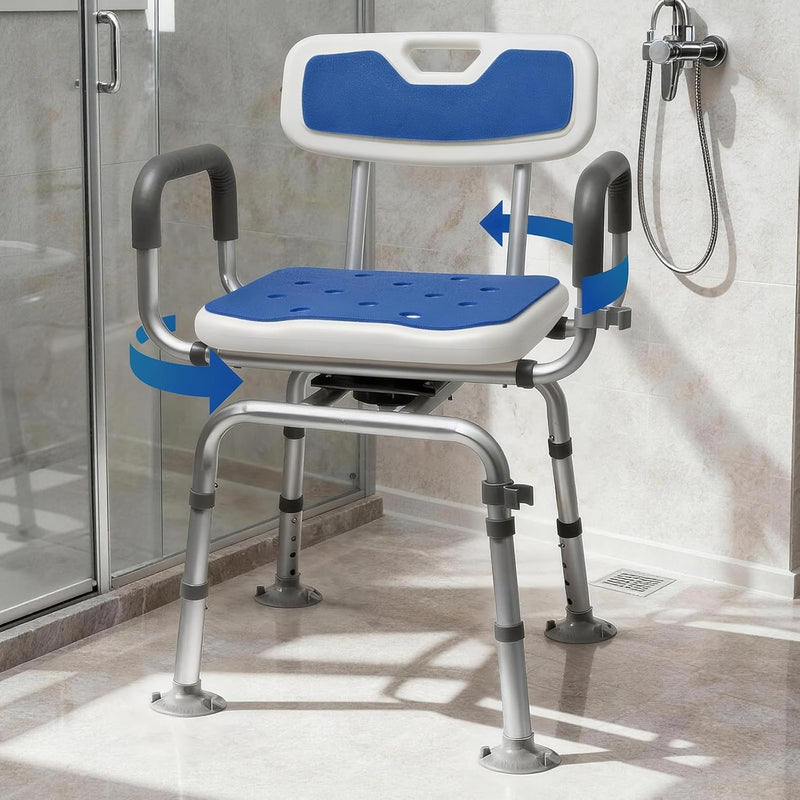 Shower Chair with Arms and Back Wide