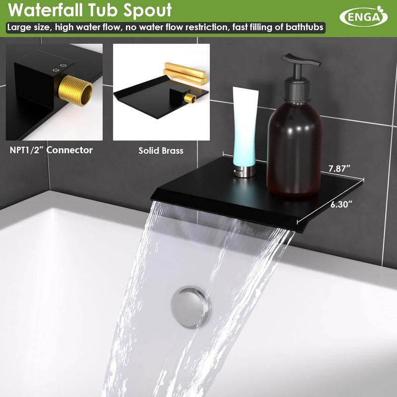 Shower Faucet Set with Hydro Power Temperature Display