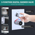 Shower Faucet Set with Hydro Power Temperature Display