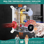 Shower Faucet Set with Hydro Power Temperature Display