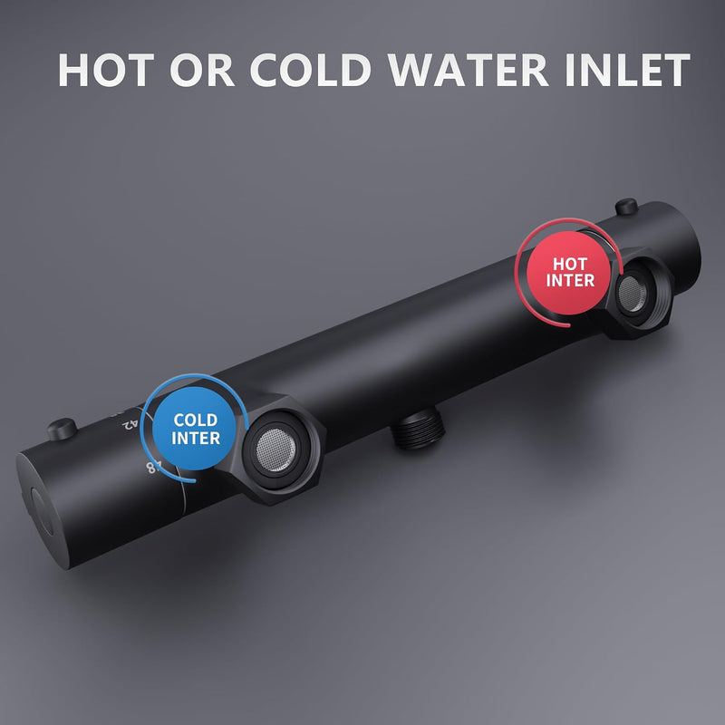 Shower Mixer with 70CM Adjustable Riser Rail Kit
