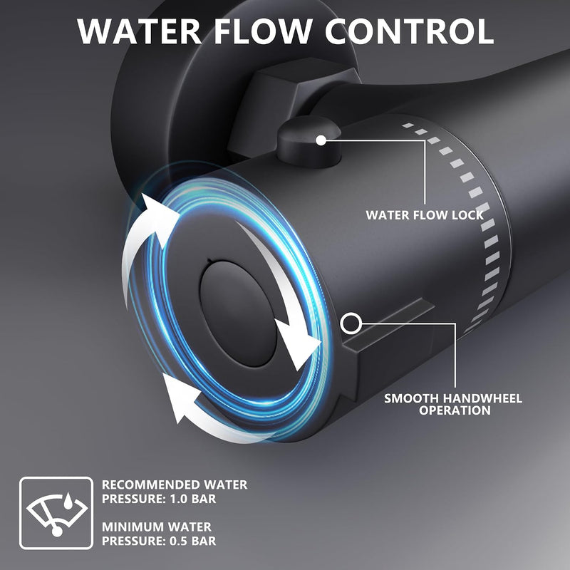 Shower Mixer with 70CM Adjustable Riser Rail Kit