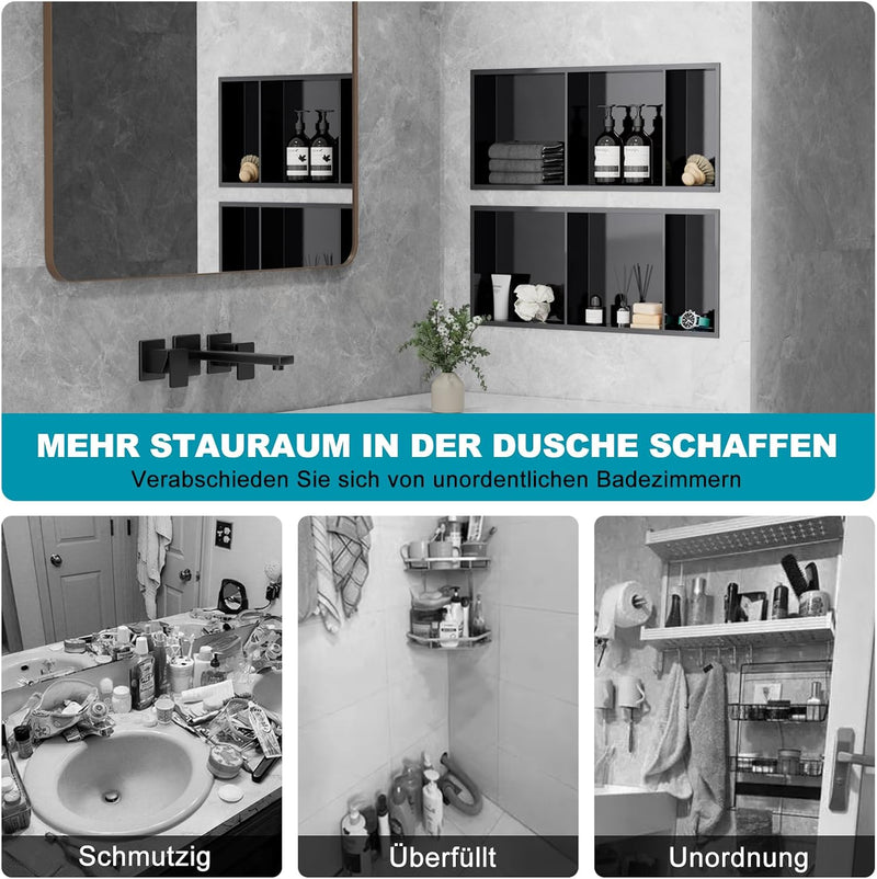 Shower Niche Stainless Steel Wall Insert Recessed