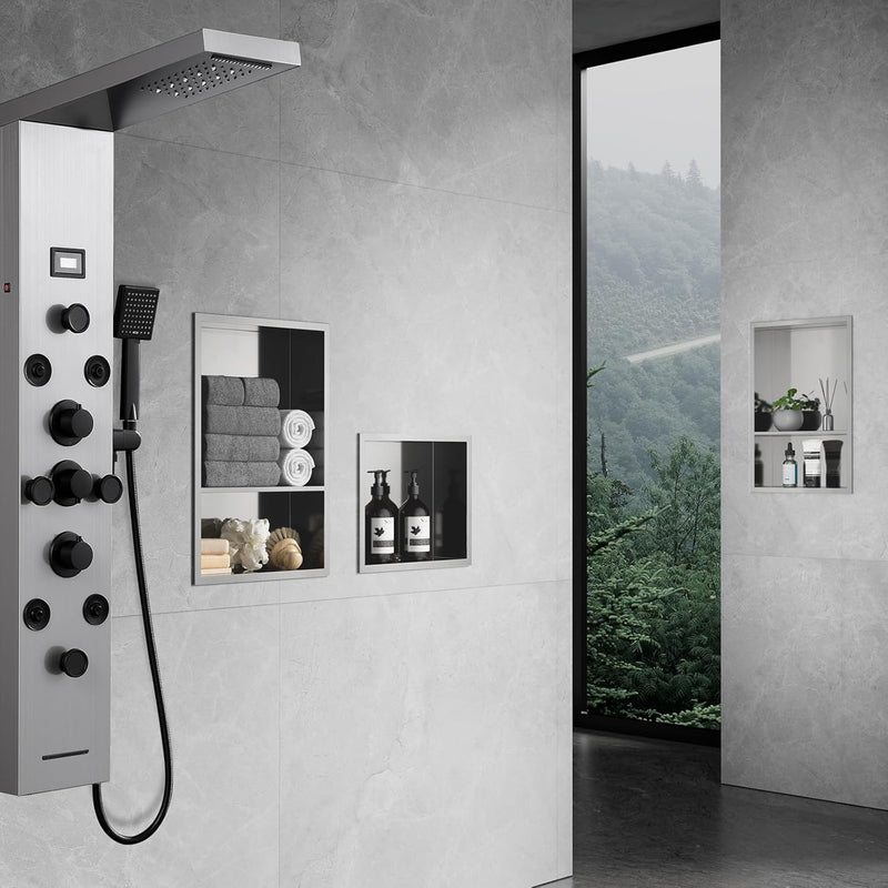 Shower Niche Stainless Steel Wall Insert Recessed