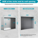 Shower Niche Stainless Steel Wall Insert Recessed