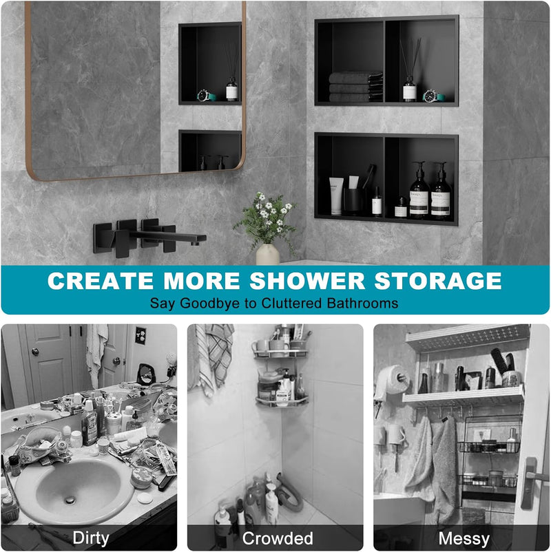 Shower Niche Stainless Steel Wall Insert Recessed