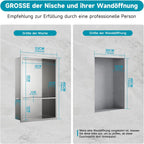 Shower Niche Stainless Steel Wall Insert Recessed