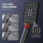 Shower Riser Rail Kit 10" Round Overhead Chrome