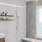 Shower Riser Rail Kit 10" Round Rainfall Head