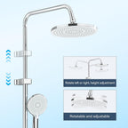 Shower Riser Rail Kit 10" Round Rainfall Head