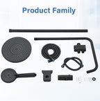 Shower Riser Rail Kit 10" Round Rainfall Head
