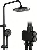 Shower Riser Rail Kit 10" Round Rainfall Head