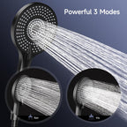 Shower Riser Rail Kit Chrome 10" Round Rainfall