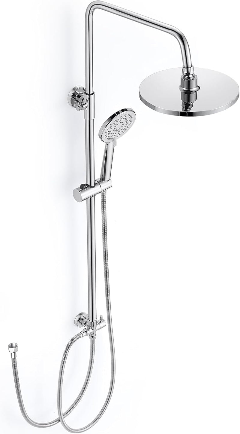 Shower Riser Rail Kit Rainfall for Bathroom Chrome