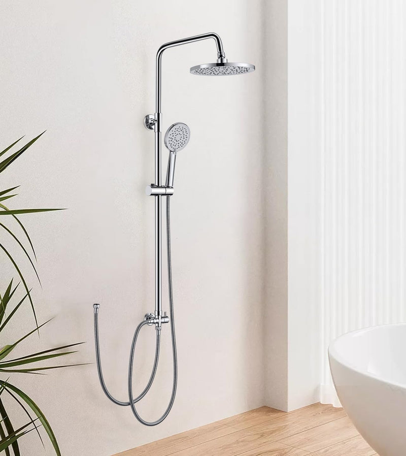 Shower Riser Rail Kit Rainfall for Bathroom Chrome