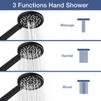 Shower Riser Rail Kit Rainfall for Bathroom Chrome