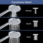 Shower Riser Rail Kit Rainfall for Bathroom Chrome