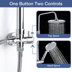 Shower Riser Rail Kit Rainfall for Bathroom Chrome