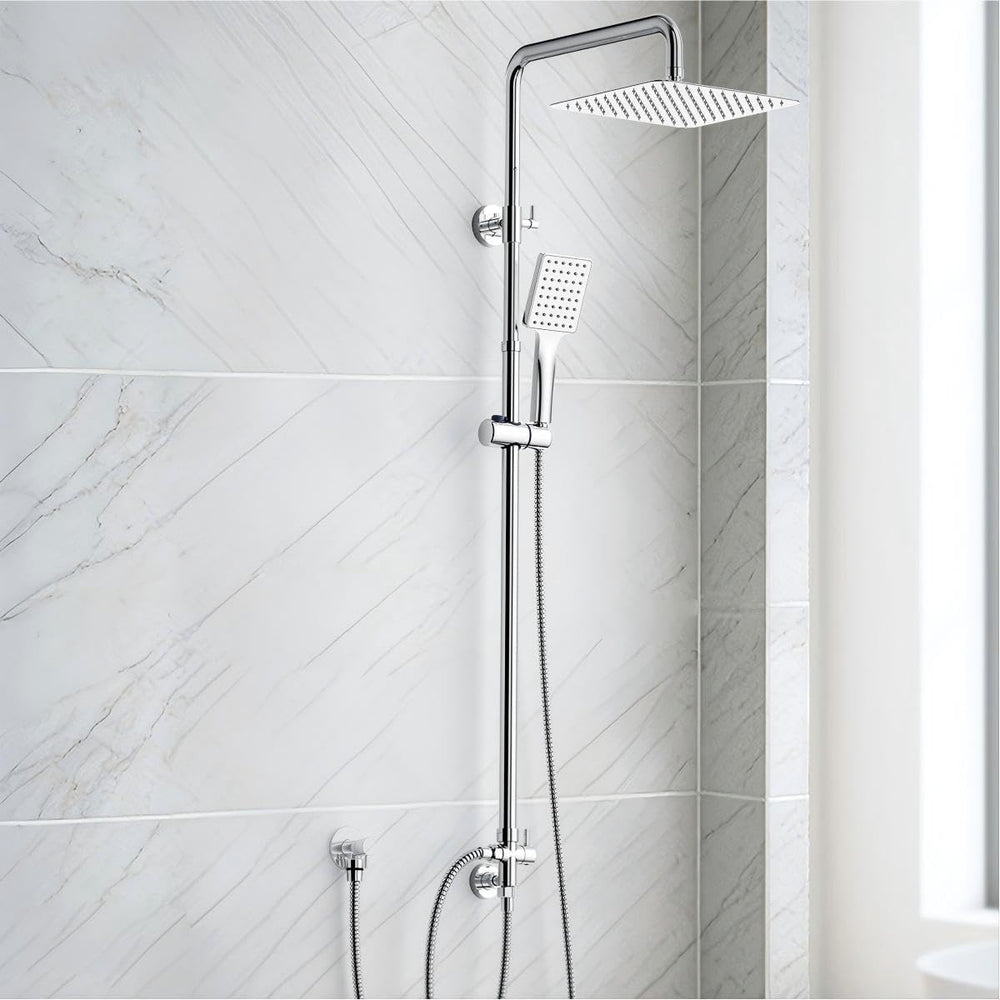 Shower Riser Rail Kit Square Overhead