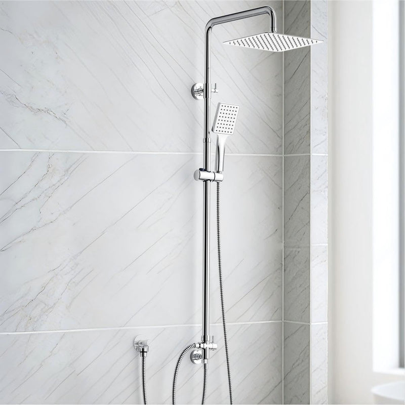 Shower Riser Rail Kit Square Overhead