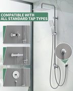 Shower Riser Rail Kit Square Overhead