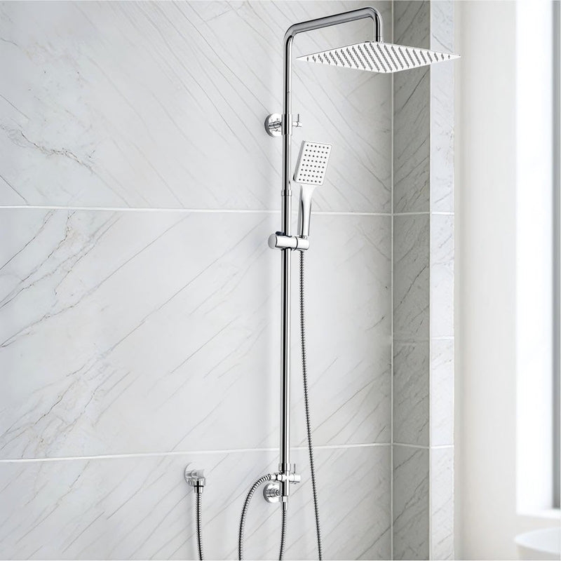 Shower Riser Rail Kit Square Overhead