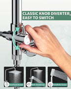 Shower Riser Rail Kit Square Overhead