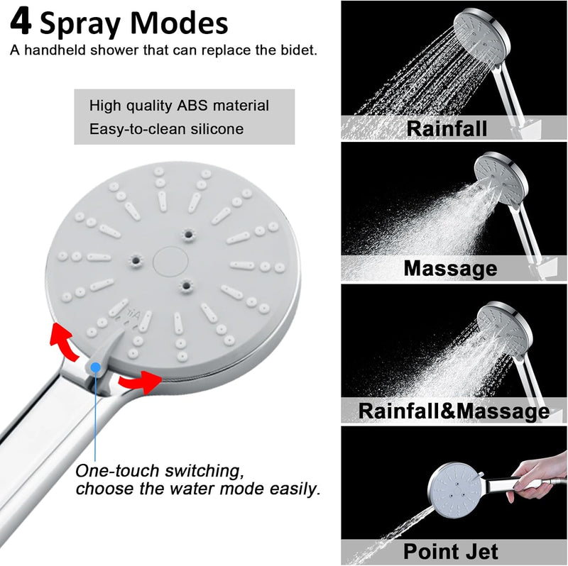 Shower Riser Rail Kit Stainless Steel 9” 23