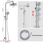 Shower Riser Rail Kit Stainless Steel 9” 23