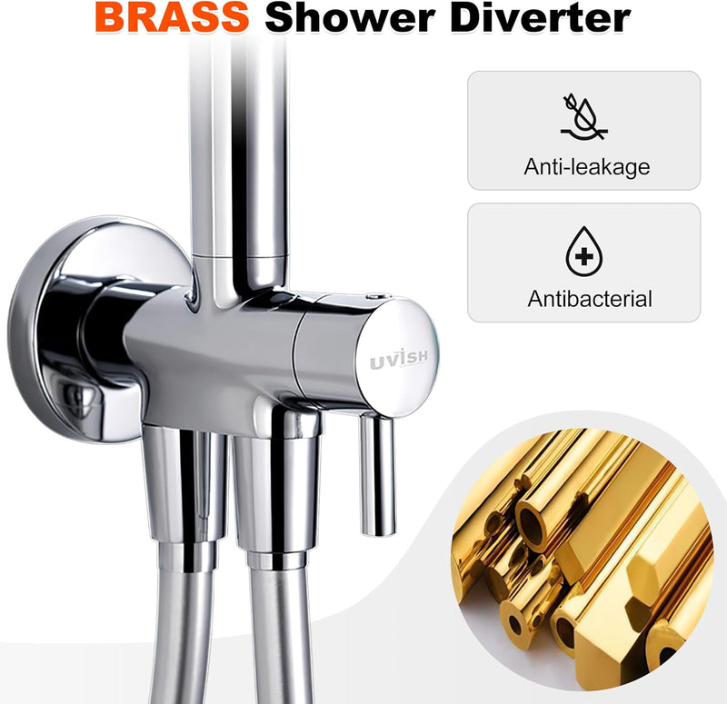 Shower Riser Rail Kit Stainless Steel 9” 23