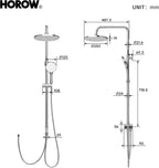 Shower Riser Rail Kit with 10" Rainfall Head