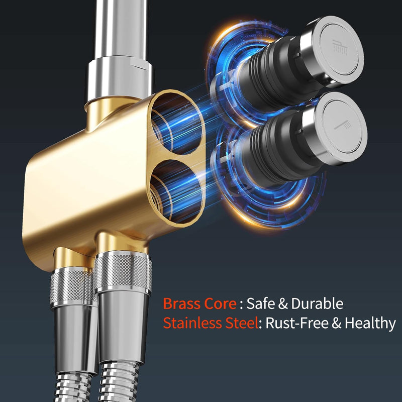 Shower Riser Rail Kit with 10" Rainfall Head