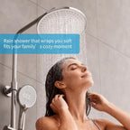 Shower Riser Rail Kit with 10" Rainfall Head