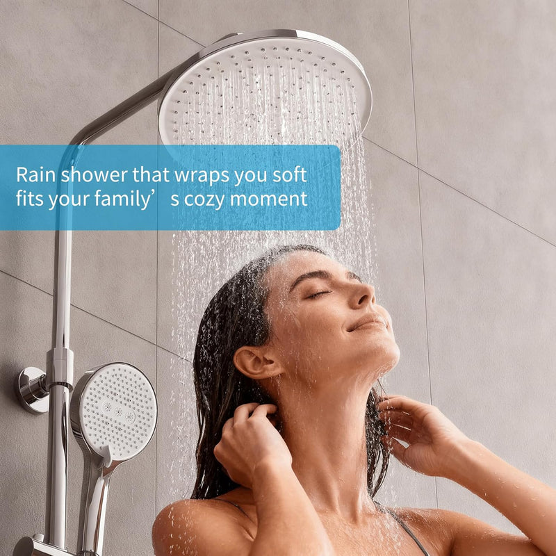 Shower Riser Rail Kit with 10" Rainfall Head