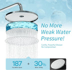 Shower Riser Rail Kit with 10" Rainfall Head