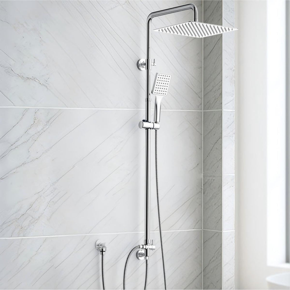Shower Riser Rail Kit Square Overhead